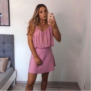 Bloggers Favorite Zara Pink Contrast Dress NWT